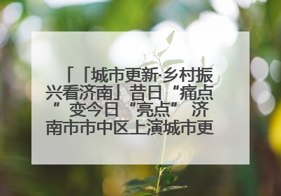 「城市更新·乡村振兴看济南」昔日“痛点”变今日“亮点” 济南市市中区上演城市更新“三部曲”