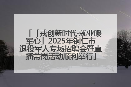 「戎创新时代·就业暖军心」2025年铜仁市退役军人专场招聘会暨直播带岗活动顺利举行