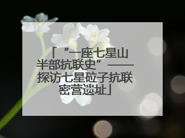 “一座七星山 半部抗联史”——探访七星砬子抗联密营遗址