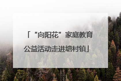 “向阳花”家庭教育公益活动走进塘村镇