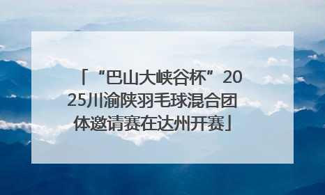 “巴山大峡谷杯”2025川渝陕羽毛球混合团体邀请赛在达州开赛
