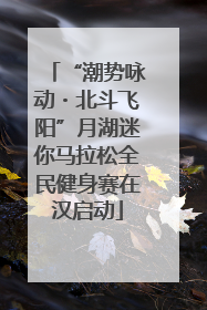 “潮势咏动・北斗飞阳”月湖迷你马拉松全民健身赛在汉启动
