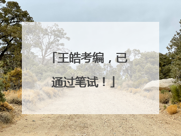 王皓考编，已通过笔试！