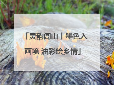 灵韵闾山丨墨色入画境 油彩绘乡情