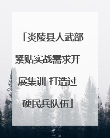 炎陵县人武部紧贴实战需求开展集训 打造过硬民兵队伍