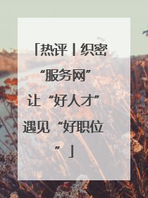 热评丨织密“服务网” 让“好人才”遇见“好职位”