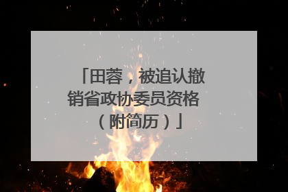 田蓉，被追认撤销省政协委员资格（附简历）