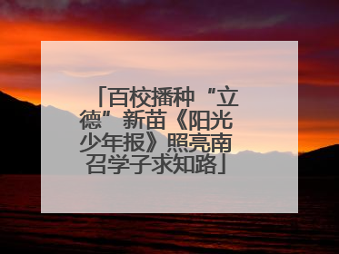百校播种“立德”新苗《阳光少年报》照亮南召学子求知路