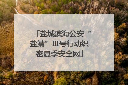盐城滨海公安“盐靖”Ⅲ号行动织密夏季安全网