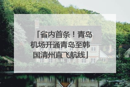 省内首条！青岛机场开通青岛至韩国清州直飞航线