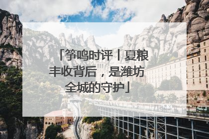 筝鸣时评丨夏粮丰收背后，是潍坊全城的守护