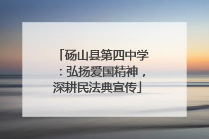 砀山县第四中学：弘扬爱国精神，深耕民法典宣传