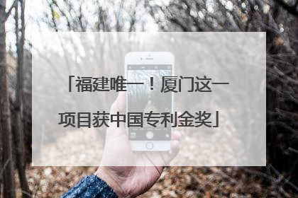 福建唯一！厦门这一项目获中国专利金奖