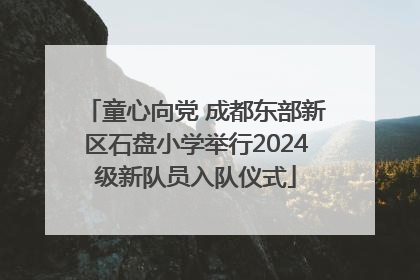 童心向党 成都东部新区石盘小学举行2024级新队员入队仪式