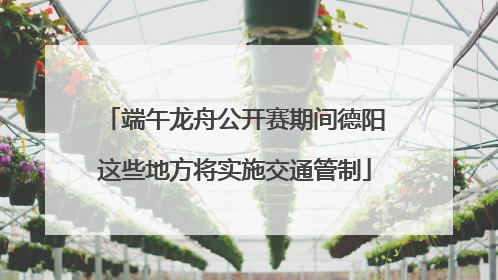 端午龙舟公开赛期间德阳这些地方将实施交通管制