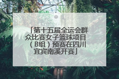 第十五届全运会群众比赛女子篮球项目（B组）预赛在四川宜宾南溪开赛