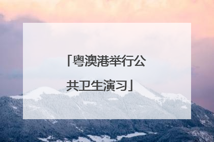 粤澳港举行公共卫生演习