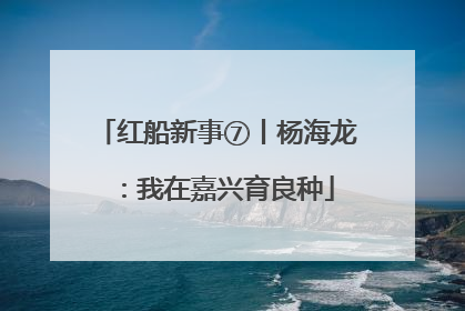 红船新事⑦丨杨海龙：我在嘉兴育良种
