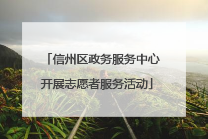 信州区政务服务中心开展志愿者服务活动