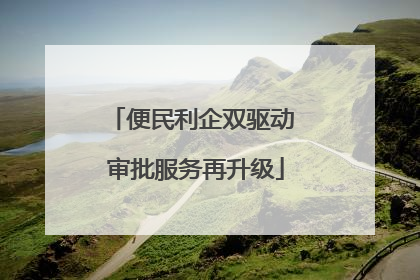 便民利企双驱动 审批服务再升级