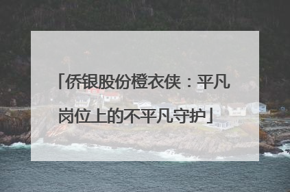 侨银股份橙衣侠：平凡岗位上的不平凡守护