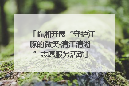 临湘开展“守护江豚的微笑·清江清湖”志愿服务活动