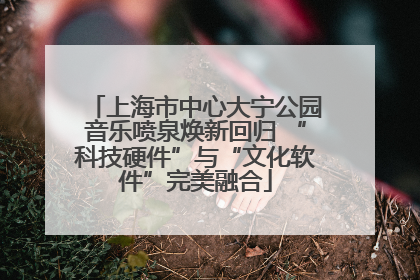 上海市中心大宁公园音乐喷泉焕新回归 “科技硬件”与“文化软件”完美融合
