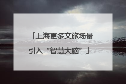 上海更多文旅场景引入“智慧大脑”