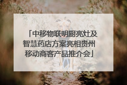 中移物联明厨亮灶及智慧药店方案亮相贵州移动商客产品推介会