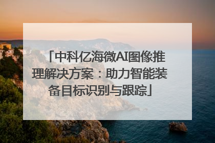 中科亿海微AI图像推理解决方案：助力智能装备目标识别与跟踪