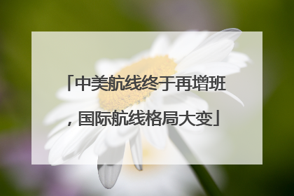 中美航线终于再增班，国际航线格局大变