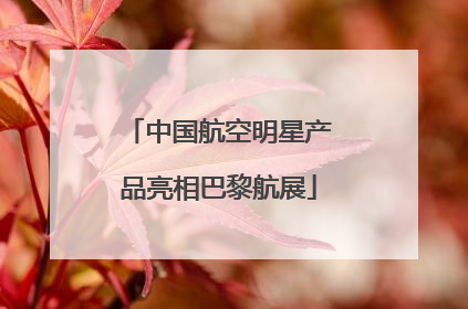中国航空明星产品亮相巴黎航展