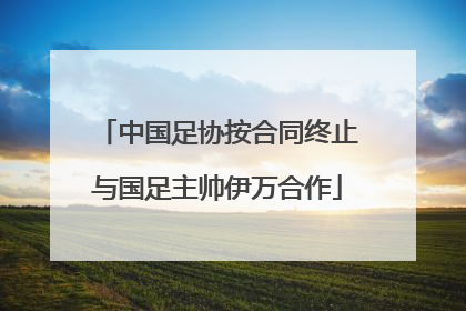 中国足协按合同终止与国足主帅伊万合作