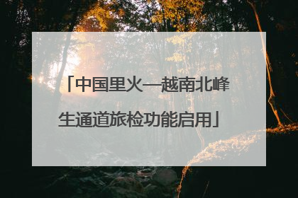 中国里火—越南北峰生通道旅检功能启用