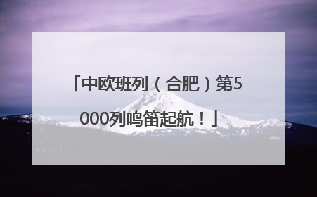 中欧班列（合肥）第5000列鸣笛起航！