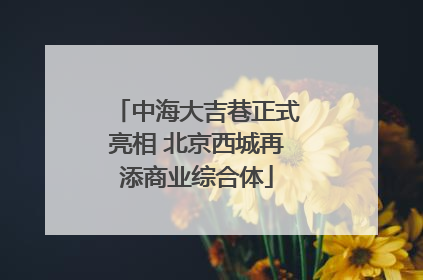 中海大吉巷正式亮相 北京西城再添商业综合体