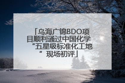 乌海广锦BDO项目顺利通过中国化学“五星级标准化工地”现场初评