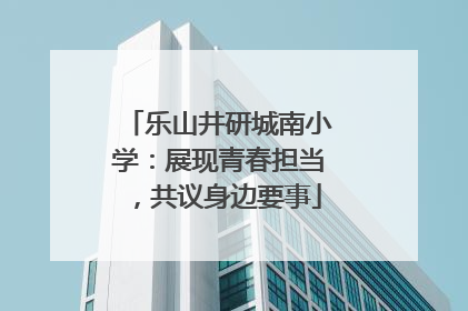 乐山井研城南小学：展现青春担当，共议身边要事