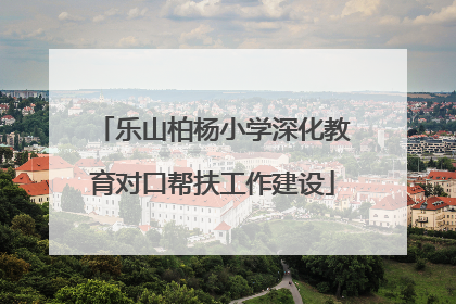 乐山柏杨小学深化教育对口帮扶工作建设