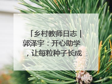 乡村教师日志｜郭泽宇：开心助学，让每粒种子长成最好模样