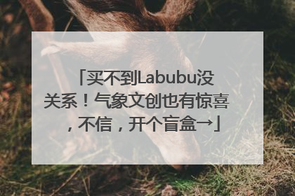 买不到Labubu没关系！气象文创也有惊喜，不信，开个盲盒→