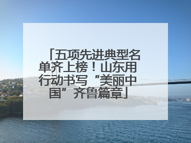 五项先进典型名单齐上榜！山东用行动书写“美丽中国”齐鲁篇章