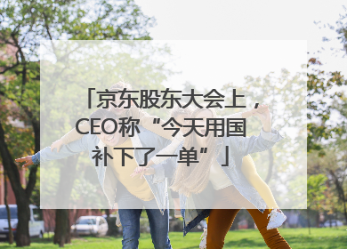 京东股东大会上，CEO称“今天用国补下了一单”