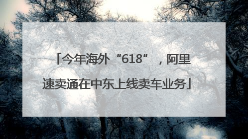 今年海外“618”，阿里速卖通在中东上线卖车业务