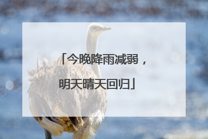 今晚降雨减弱，明天晴天回归