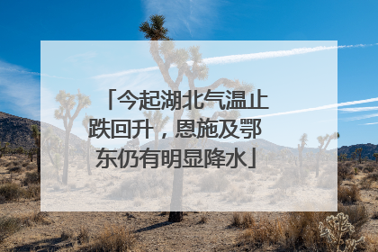 今起湖北气温止跌回升，恩施及鄂东仍有明显降水