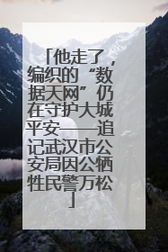 他走了，编织的“数据天网”仍在守护大城平安——追记武汉市公安局因公牺牲民警万松