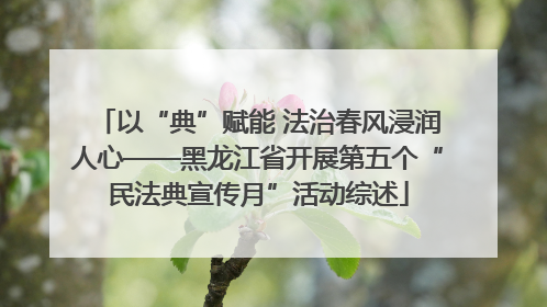 以“典”赋能 法治春风浸润人心——黑龙江省开展第五个“民法典宣传月”活动综述