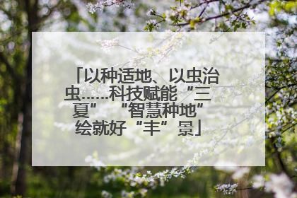 以种适地、以虫治虫……科技赋能“三夏” “智慧种地”绘就好“丰”景
