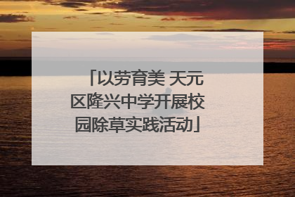 以劳育美 天元区隆兴中学开展校园除草实践活动